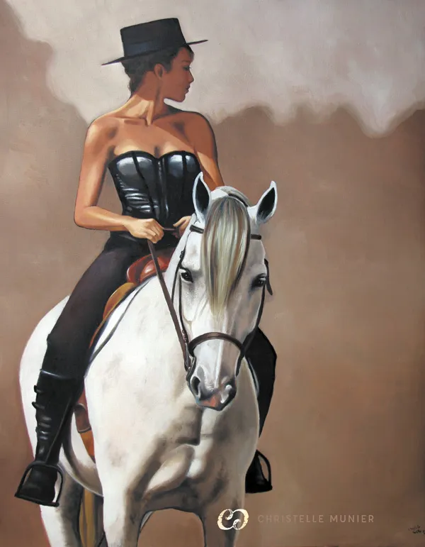 Peinture cavalière, christelle Cuche Artiste peintre