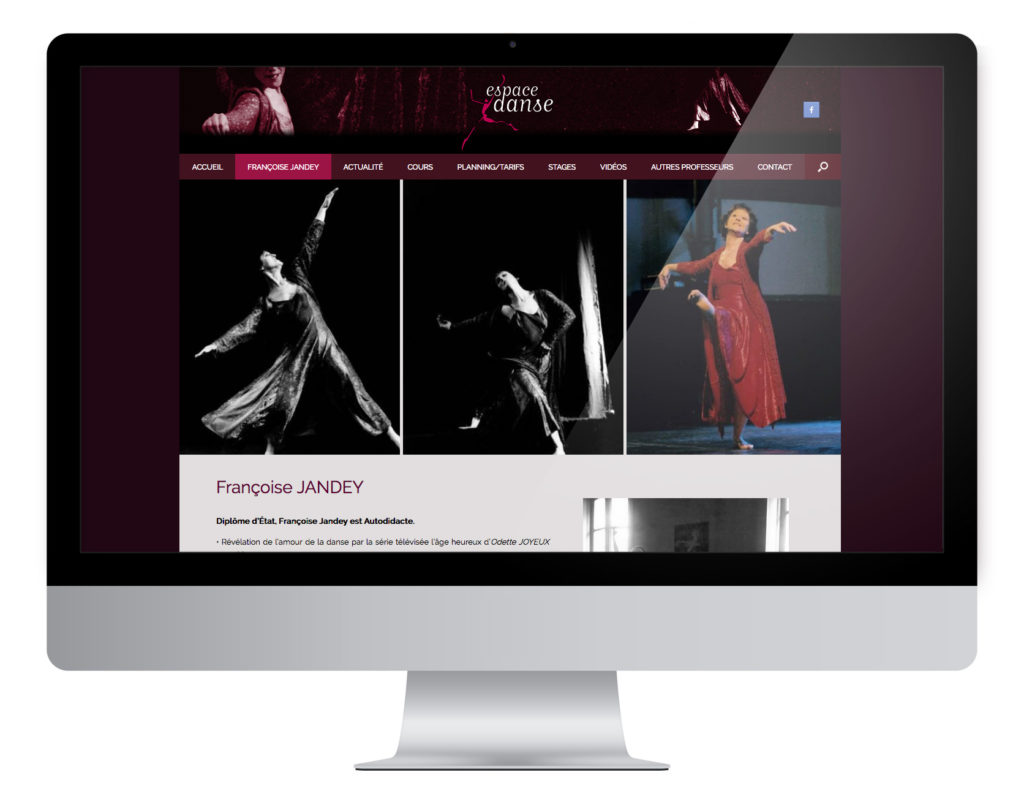 Création site internet, École de Danse à Besançon.