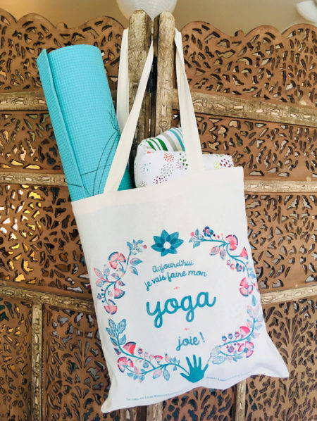 Création illustration pour un tote bag de yoga