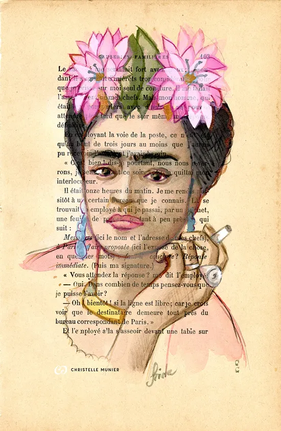 FRIDA-aquarelle-Christelle-cuche