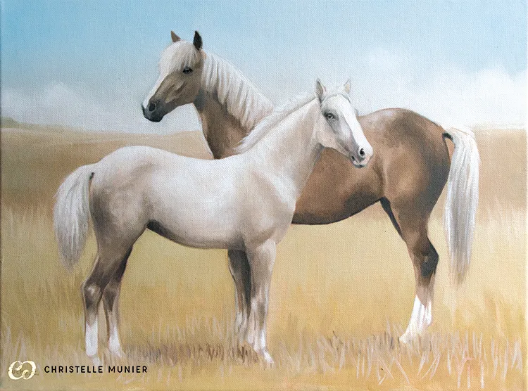 Artiste peintre Portrait chevaux Christelle Cuche