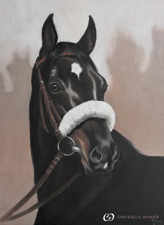 Artiste peintre Portrait cheval Pur-sang, peinture